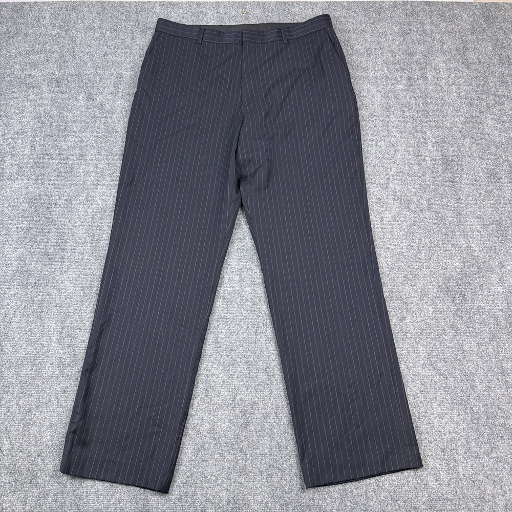 Vintage J Crew Dress Pants Mens 36x32‎ Blue Pinstripe Flat Front Wool Canada